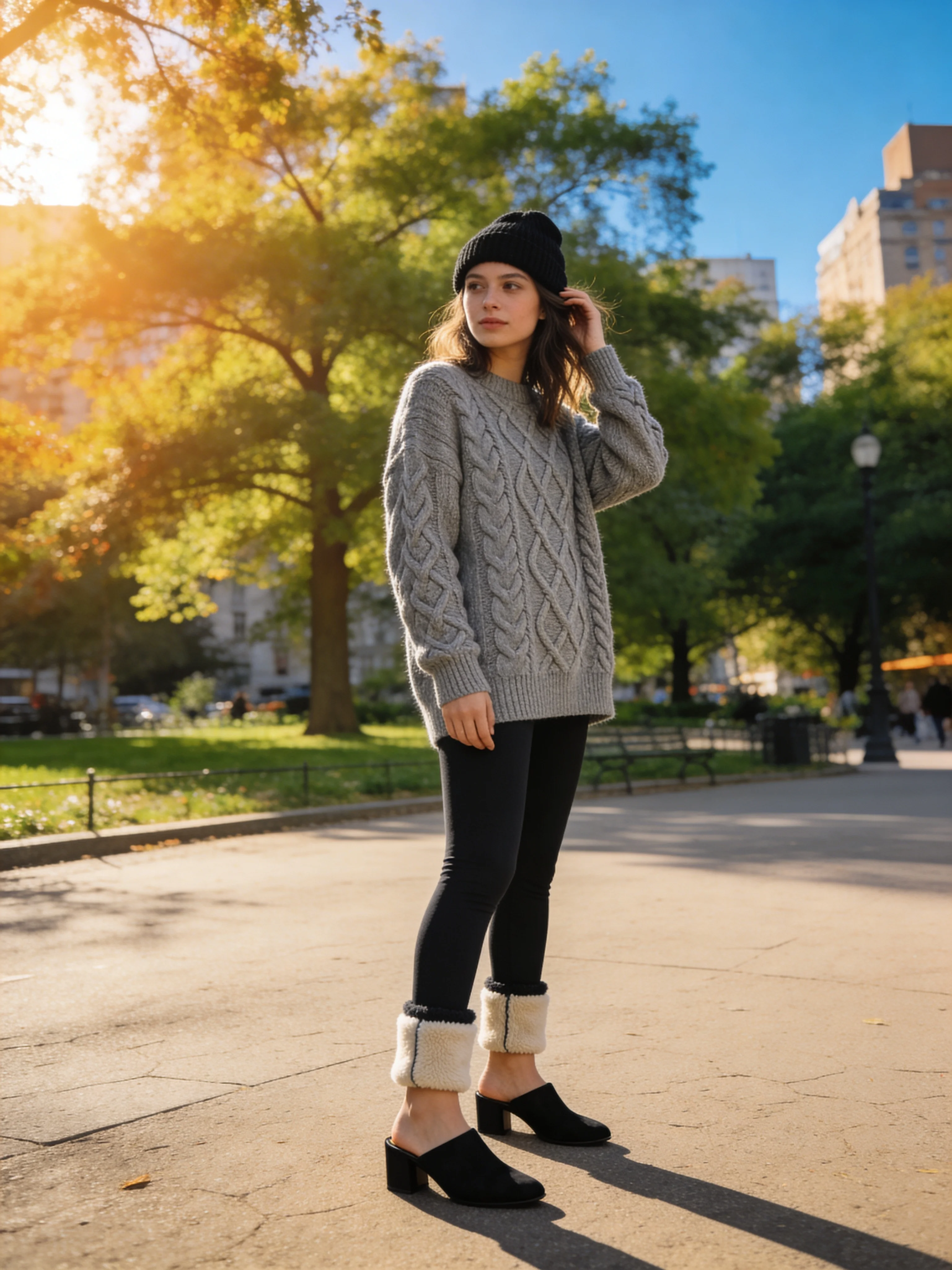 Cable Knit and Mules
