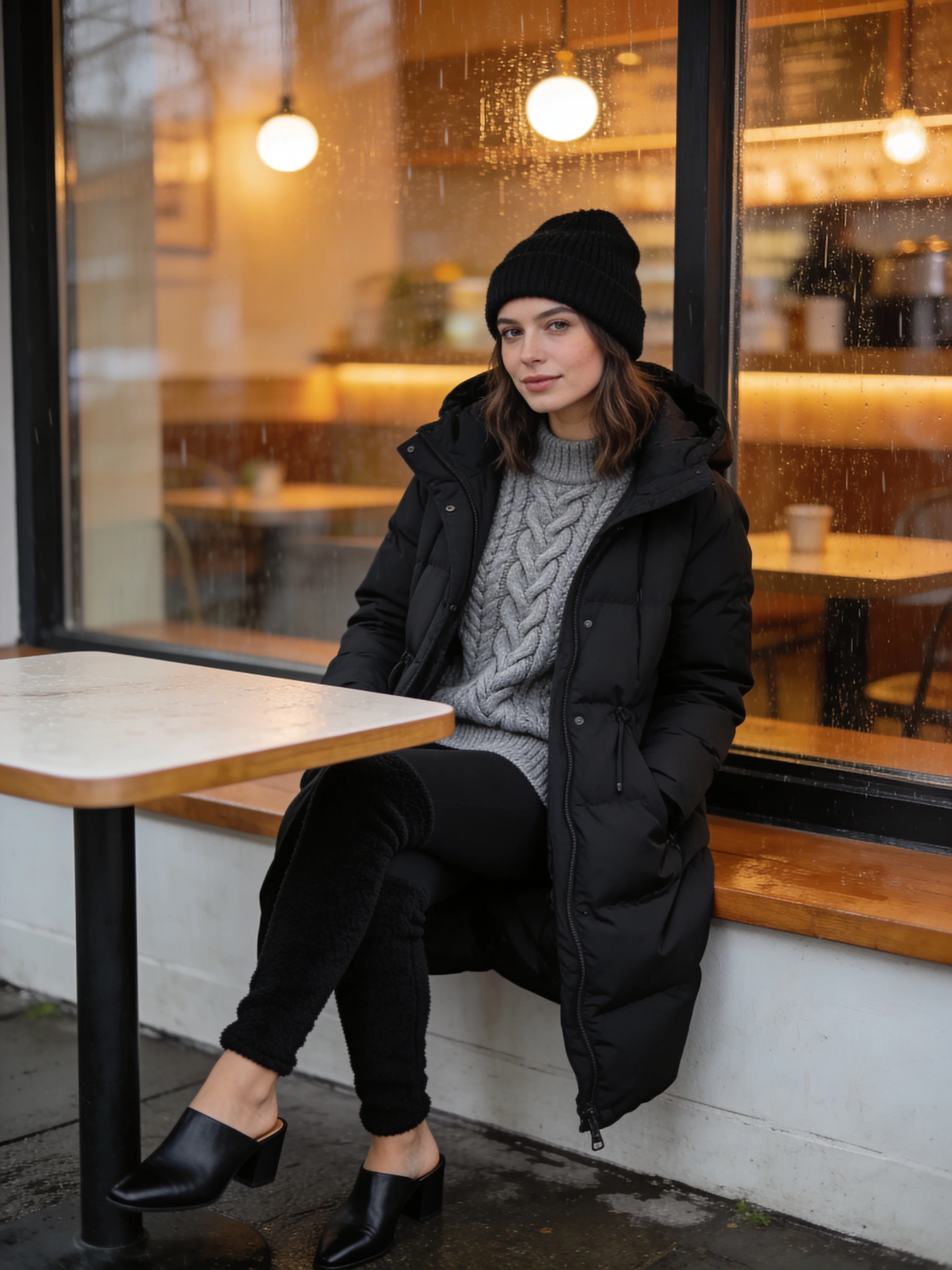 Parka Cable Knit Mules