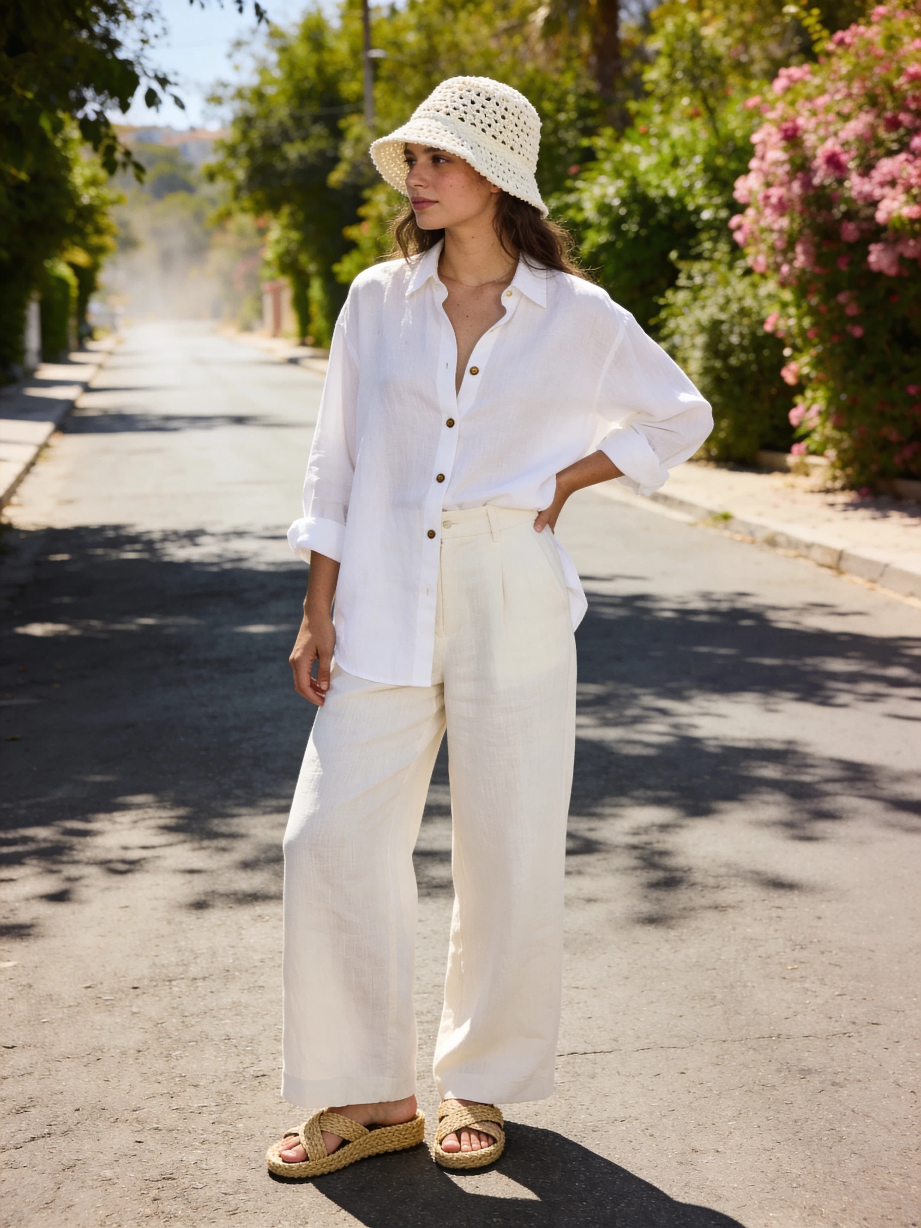 Wide-Leg Linen Morning
